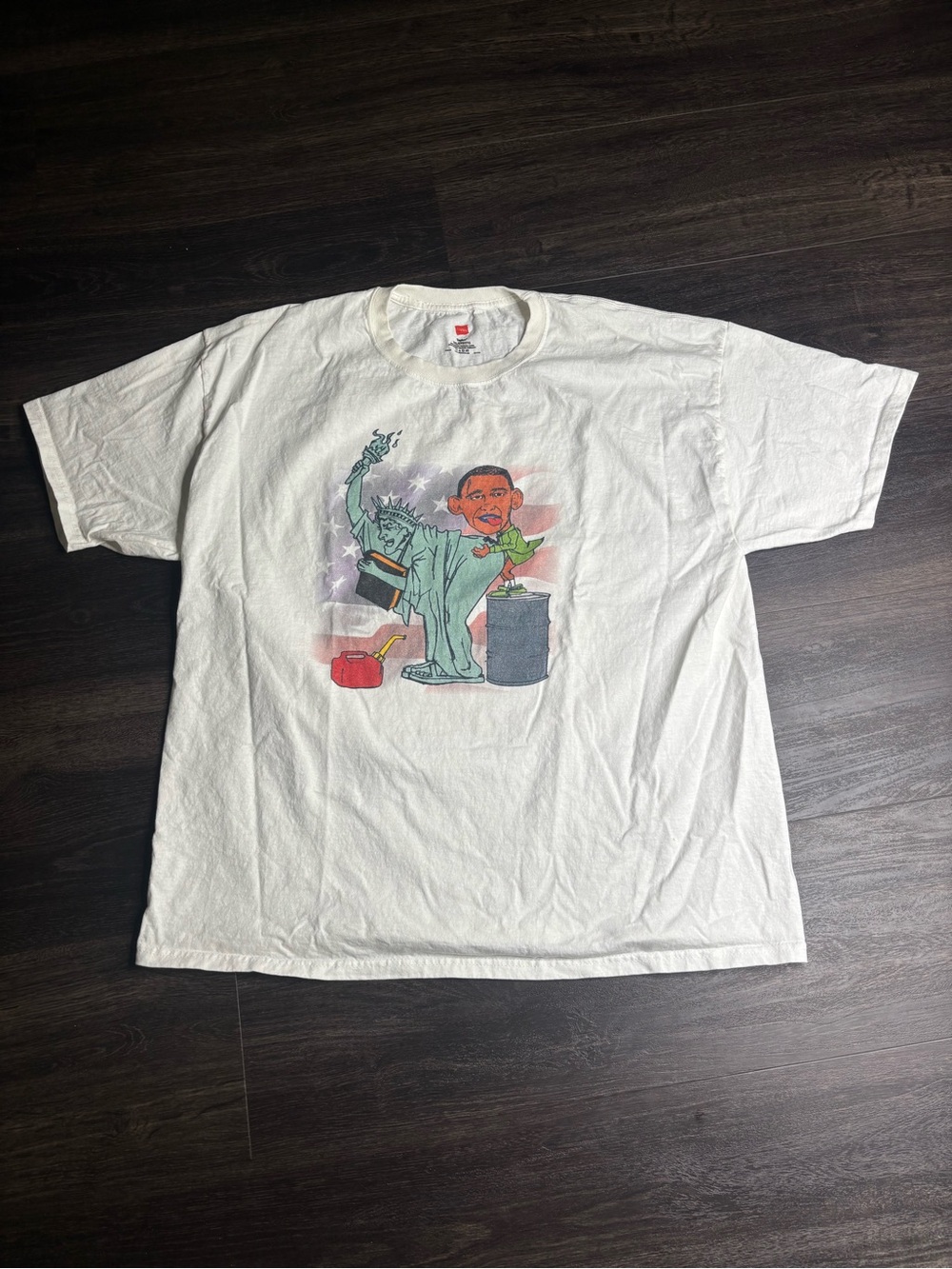 Vintage Obama Statue Of Liberty Political Tshirt Size XXL Republican